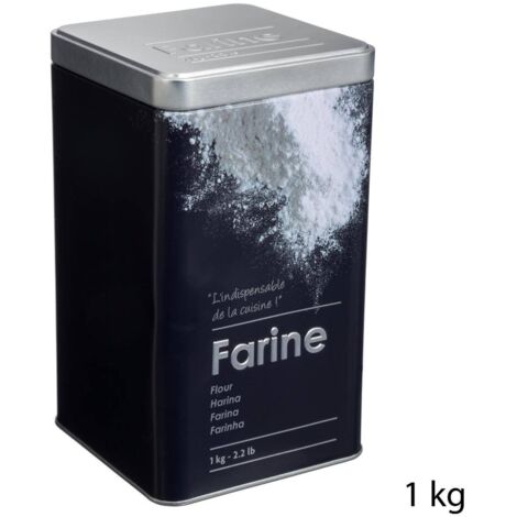 Mehldose 1kg metall black edition schwarz - 5five