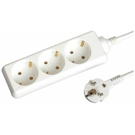 Mehrere Basis 3 Stecker 1,5 m weißes Kabel GSC 0000008