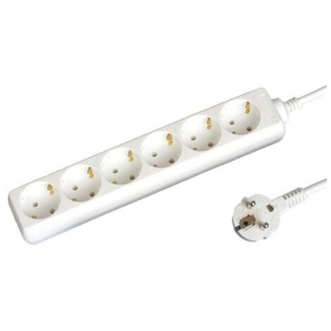 Mehrere Basis 6 Stecker 1,5 m weißes Kabel GSC 0000014