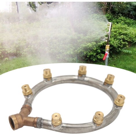 Mehrfach-Ringdüse G3/8 Innengewinde, Zerstäuber, Edelstahl, Kupfer, 7 Düsen, Gartenbau, Landwirtschaft
