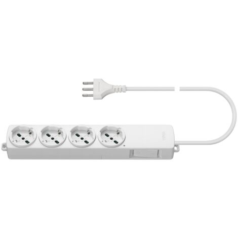 Mehrfachsteckdose 4 Universal + Int. Weiß VIMAR 01296.CC.B