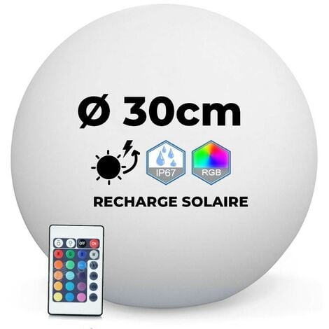 EUROPALAMP Mehrfarbige Solar-LED-Leuchtkugel 30CM
