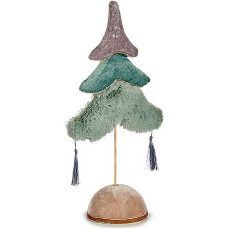 mehrfarbiger Weihnachtsbaum de 12 x 43 x 22 cm versilbertes Holz