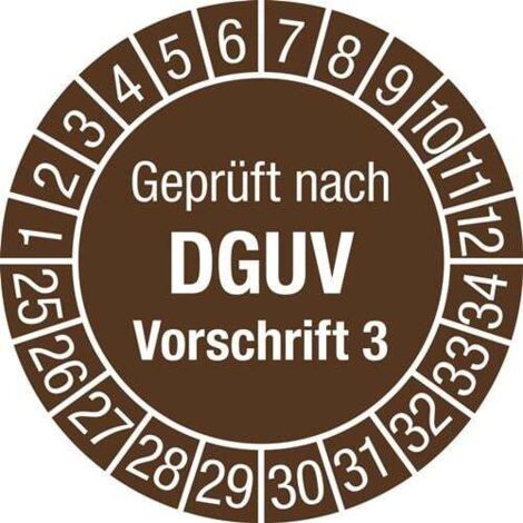 Mehrjahresprüfplakette D.30mm J.2025-2034 Folie