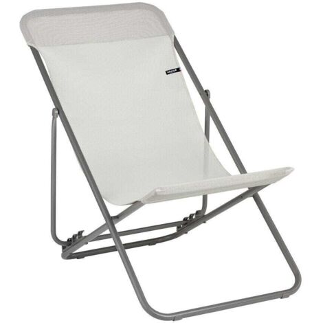 Mehrpositions-Klapp-Liegestuhl : Breite 52 cm - Transatube 2 - Batyline® Iso - Beige Seigle - Lafuma Mobilier