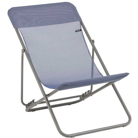 Mehrpositions-Klapp-Liegestuhl : Breite 58 cm - Maxi Transat - Batyline® Iso - Blau Ocean - Lafuma Mobilier
