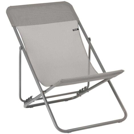 Mehrpositions-Klapp-Liegestuhl : Breite 58 cm - Maxi Transat - Batyline® Iso - Grau Terre - Lafuma Mobilier