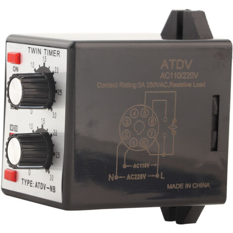 Mehrstufiger Drucktasten-Timer, Drucktastensteuerung, 110 V/220 V Wechselstrom