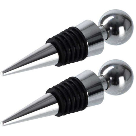 Mehrweg-Weinkorken, Metall, 2er-Set