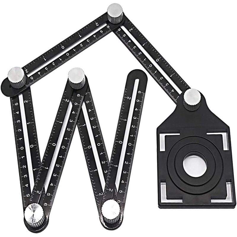 Image of Mehrwinkel-Messlineal, multifunktionales poröses Lineal-Winkelmesser-Werkzeug
