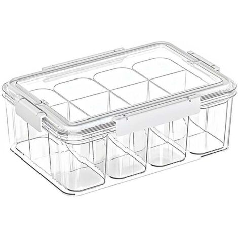 Mehrzweck-Aufbewahrungsbox, transparente Bastelorganizer, tragbare Acrylbehälter mit 4 Boxen