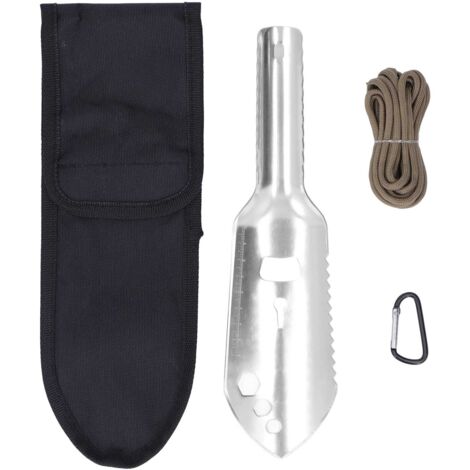Mehrzweck-Campingschaufel aus Aluminiumlegierung für Wandern und Überlebenssituationen, Silber