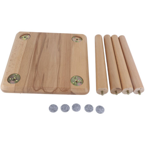 Mehrzweck-Holzhocker, kleine Kinderbank, DIY-Quadratmöbel, Naturfarbe