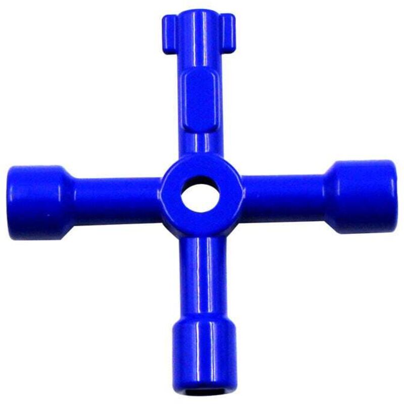 Image of XVX - Mehrzweck-Innendreieckschlüssel - Vierkantlochschlüssel für Wasserzählerventil - Blau