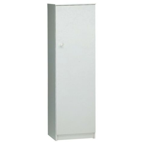 Mehrzweck-Kleiderschrank mit einer Tür Weiß 46x34x h147 cm