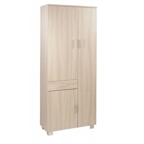 Mehrzweckschrank drei Türen eine Schublade Elm Light 77x34x H178 cm