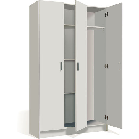 Mehrzweckschrank mit Besenhalter 3 Türen