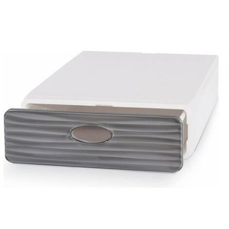 WEBMARKETPOINT Mehrzweckschublade 28x40x9 H qbox wave grey Domopak