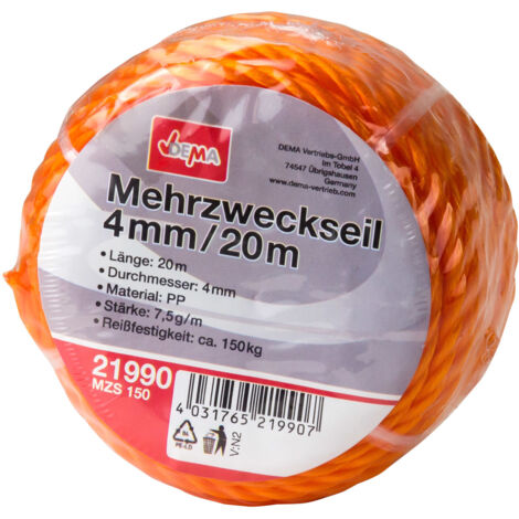 Mehrzweckseil Multifunktionsseil 4mm 20m MZS 150 Universalseil