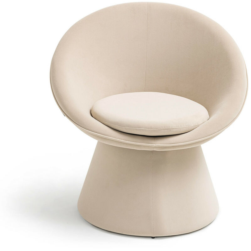 Fauteuil en velours - Beige - mei