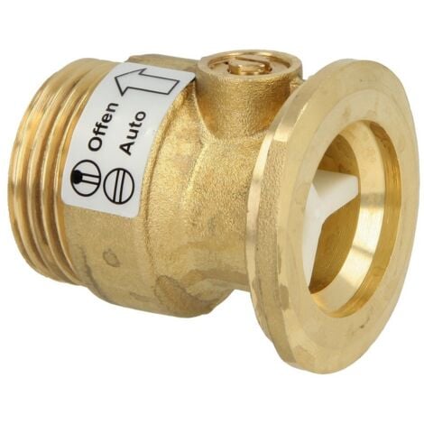 Meibes Messing-Schwerkraftbremse 1&quot x 1&quot mit Handaufstellung mit Luftschl., messing-ni.