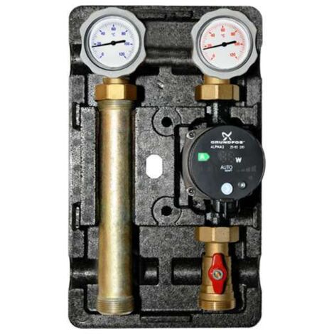 Meibes Pumpengruppe UK 1'' 66811 mit Alpha2 25-60 180