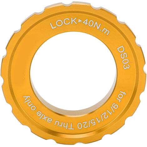 MEIJUN Centerlock-Sicherungsring für Mountainbike-Laufräder, Achsen und Bremsscheiben – Gold