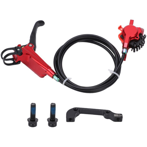 MEIJUN Hydraulische Scheibenbremse für Mountainbikes – 160-mm-Bremssattel und -Bremsscheibe – Rot