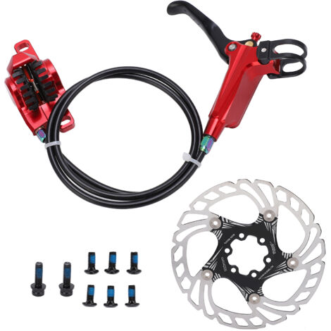 MEIJUN Scheibenbremsen-Set für Rennräder und Mountainbikes, rotes Fahrrad-Scheibenbremsen-Umrüstset