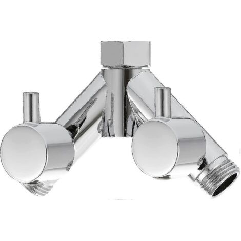 (Meilleur) Robinet inverseur en laiton chromé DSF014a, vanne d'arrêt de douche à 2 voies en Y 1/2 pouce pour flexible et pommeau de douche