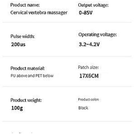 Meilleure vente - Appareil de massage électrique portable pour la nuque et le dos (EMS), masseur cervical adhésif pour le massage et le soulagement de la douleur - AquaForge