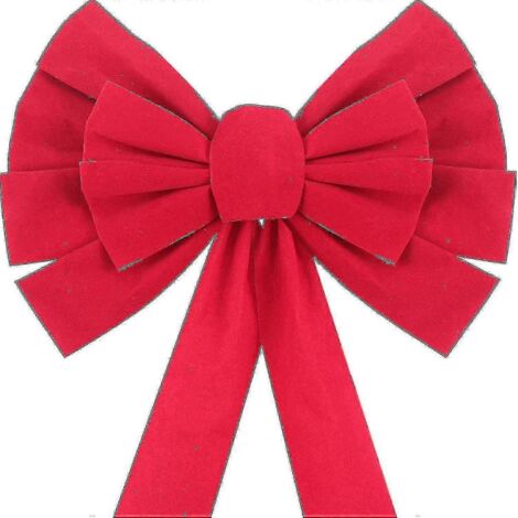 Meilleure vente en 2024 : 6 grands nœuds en velours rouge pour Noël, décoration florale à suspendre (Ad496)