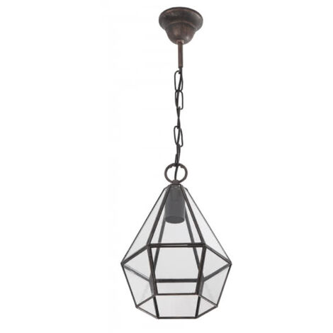Meine Lampe - Hängeleuchte Estepa Silber 1xe27 30x20x20x20