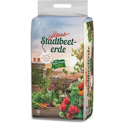 Meine Stadtbeeterde veganes Kultursubstrat Torffrei Bio Gemüseerde Universal 18L