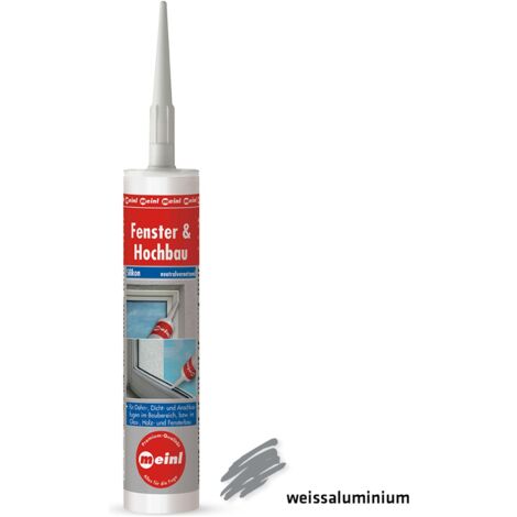 Meinl Dichtungsmasse Fenster & Hochbau 310 ml weißaluminium RAL 9006