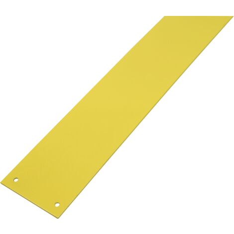 Meiser – Contremarche contrastée en aluminium thermolaqué jaune 100x1900 mm – Résistante à la corrosion – Installation flexible pour marches en tôle, béton, bois