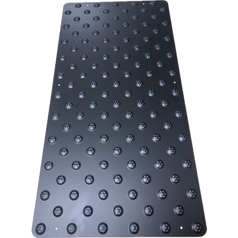 Meiser – Dalle de vigilance podotactile 825x420 mm – Aluminium noir résistant à la corrosion – Installation flexible sur toutes surfaces