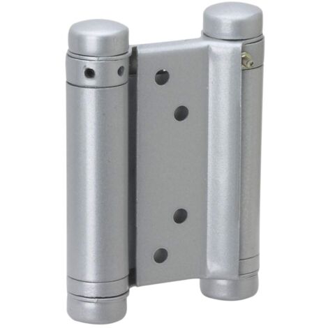 Meister 311336 - Cardine per porta apribile nei due sensi, 75 mm, argento