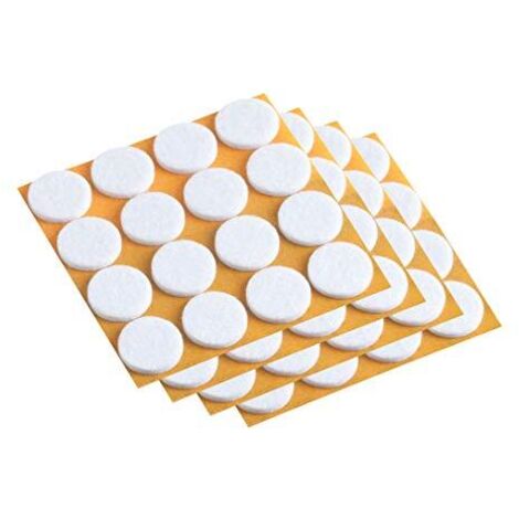 Meister, 645076, Autoadesiva feltrini, diametro 22 mm, 80 pezzi, bianco