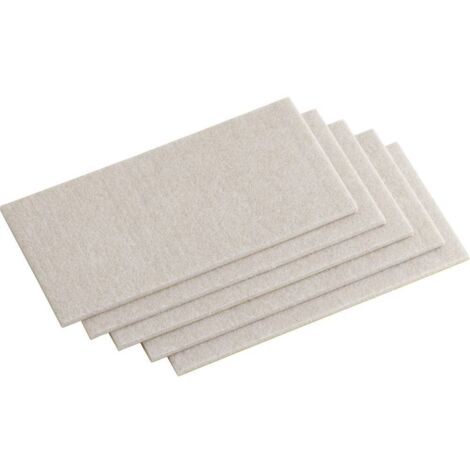Meister 645416 - Foglio di feltro adesivo, 100 x 200 mm, 5 pezzi, colore beige