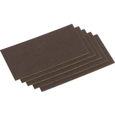 Meister 645426 - Ritaglio di feltro adesivo, 100 x 200 mm, 5 pezzi colore: marrone