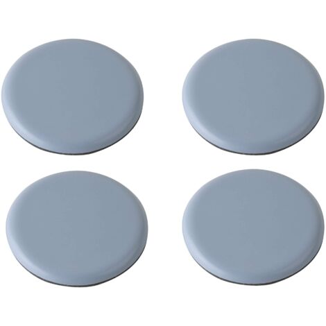 Meister, 645816, EasyGlider autoadesiva, diametro 40 mm, 4 pezzi, grigio