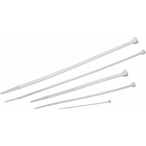 Meister 7452480 - Fascette fissacavo, 250 pezzi, nero Bianco