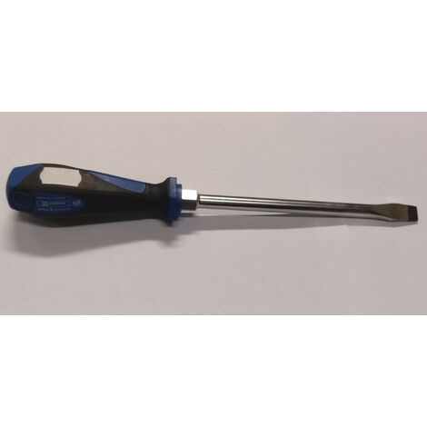 MEISTER - CACCIAVITE PROFESSIONALE CON PUNTA PIATTA 10x175MM MAGNETICA - MANICO BLU/NERO ERGONOMICO