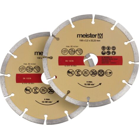 Meister Diamant Trennscheibe 2-teilig Ø 150 x 22,23 mm für Winkelschleifer