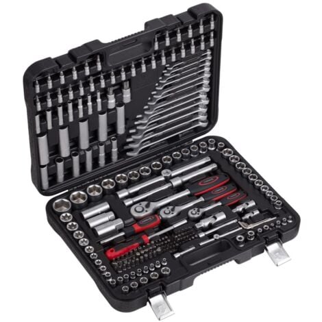 Meister Kit de clés embout et douille, 216 pièces, 1/4 pouce + 3/8 pouce + 1/2 pouce