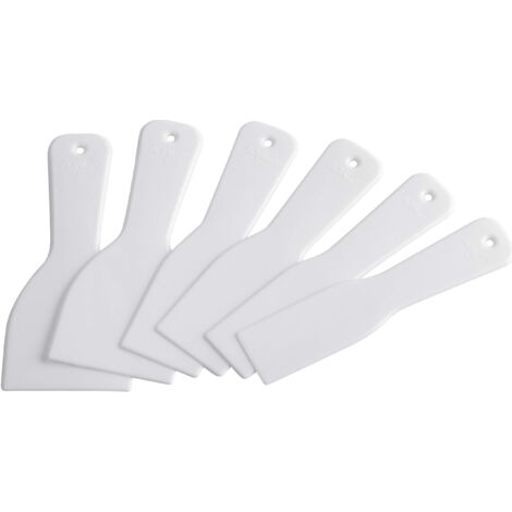 Meister Kunststoffspachtel-Satz 6-teilig - 40 mm, 50 mm & 80 mm - Elastisch & Unzerbrechlich - Zum Verfüllen & Glätten - Mit handlichem Griff/Glättespachtel/Fugenspachtel / 4231600