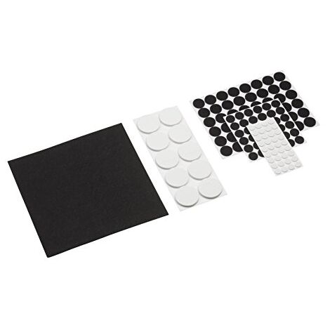 MEISTER PATINS DE FEUTRE LOT DE AUTOCOLLANT, NOIR/BLANC, 131 PIÈCES, 1 UNITÉ, 281180