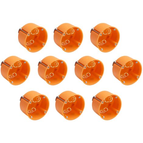 Meister - Scatola per presa di corrente a incasso profondo, 10 pezzi, arancione 60 mm Arancione