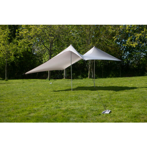 Meister Sonnensegel - 210 x 210 cm - UVA/B-Schutz - LSF50+ - Für bis zu 4 Personen - Mit Sand-Ankern - grau / Strandzelt / Sonnenschutz-Dach / Sonnenzelt / Sonnensegel / Strandmuschel / 6819520